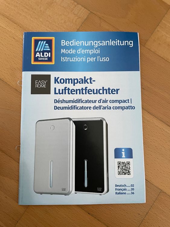 Kompakt Luftentfeuchter Easy Home Aldi weiss Kaufen auf Ricardo