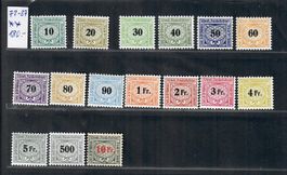 1948: Eisenbahnmarken 72-87 (Nr. 87 Abart) Postfrisch **
