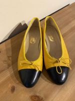 Unützer Ballerinas – Gelb/Schwarz – Leder – Gr. 37½