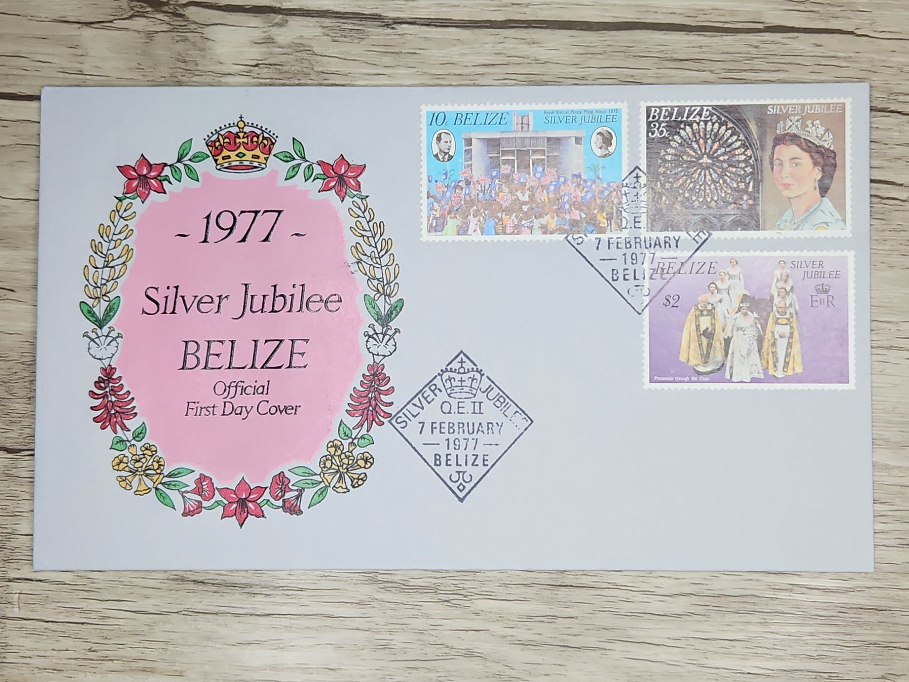 Alle Briefmarken: CL05 Enveloppe + Timbre Belize 1977 – Gebraucht aus Cousset von Patrick_Collections