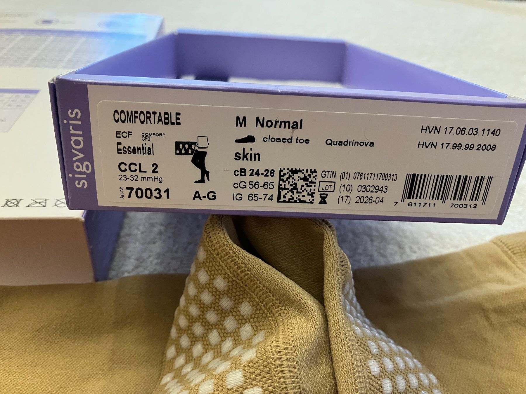 Sigvaris Calze & Collant: Sigvaris Essential CCL 2, Strümpfe, Grösse M, Neu! – Nuovo e nell'imballaggio originale da St. Gallen venduto da Sterndu1 2