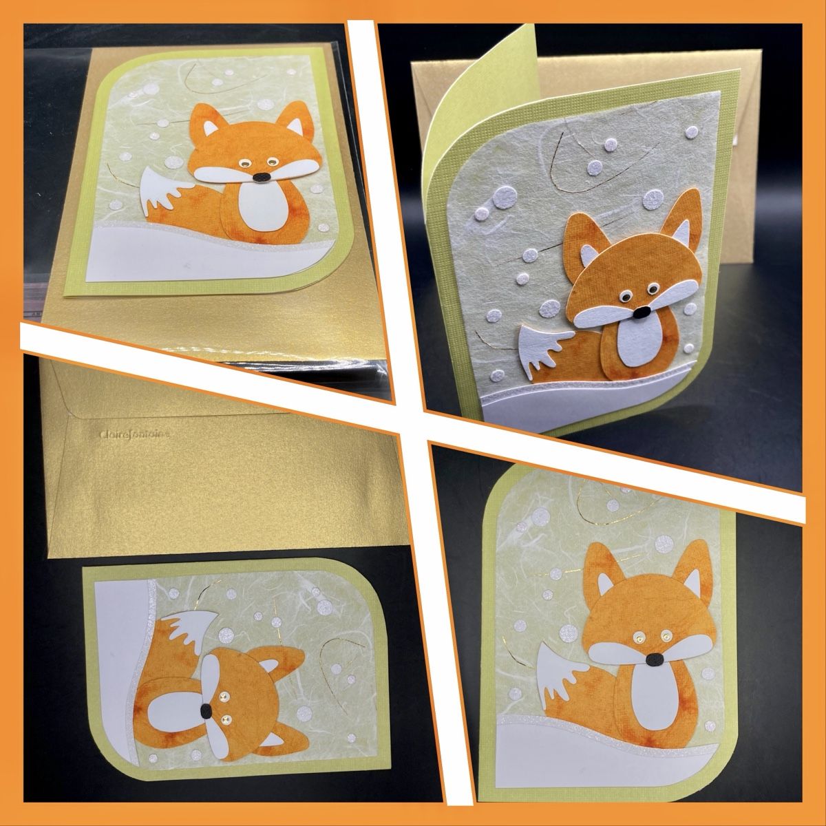 Cartes: Handgemachte Weihnachtskarten, Fuchs, Schneeman, Stern – Neuf avec emballage d'origine à Vinelz par Viewfinder84 5