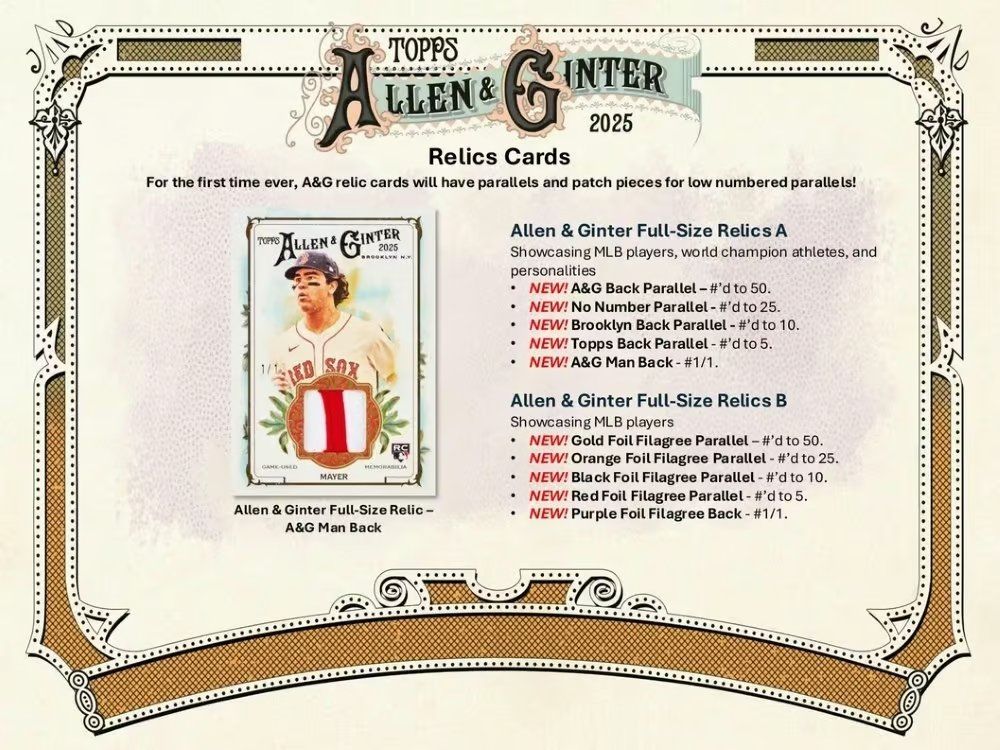 MLB Carte collezionabili: 2025 Topps Allen & Ginter Baseball MLB Blaster Box – Nuovo e nell'imballaggio originale da Magden venduto da CHSportscardsCol. 5
