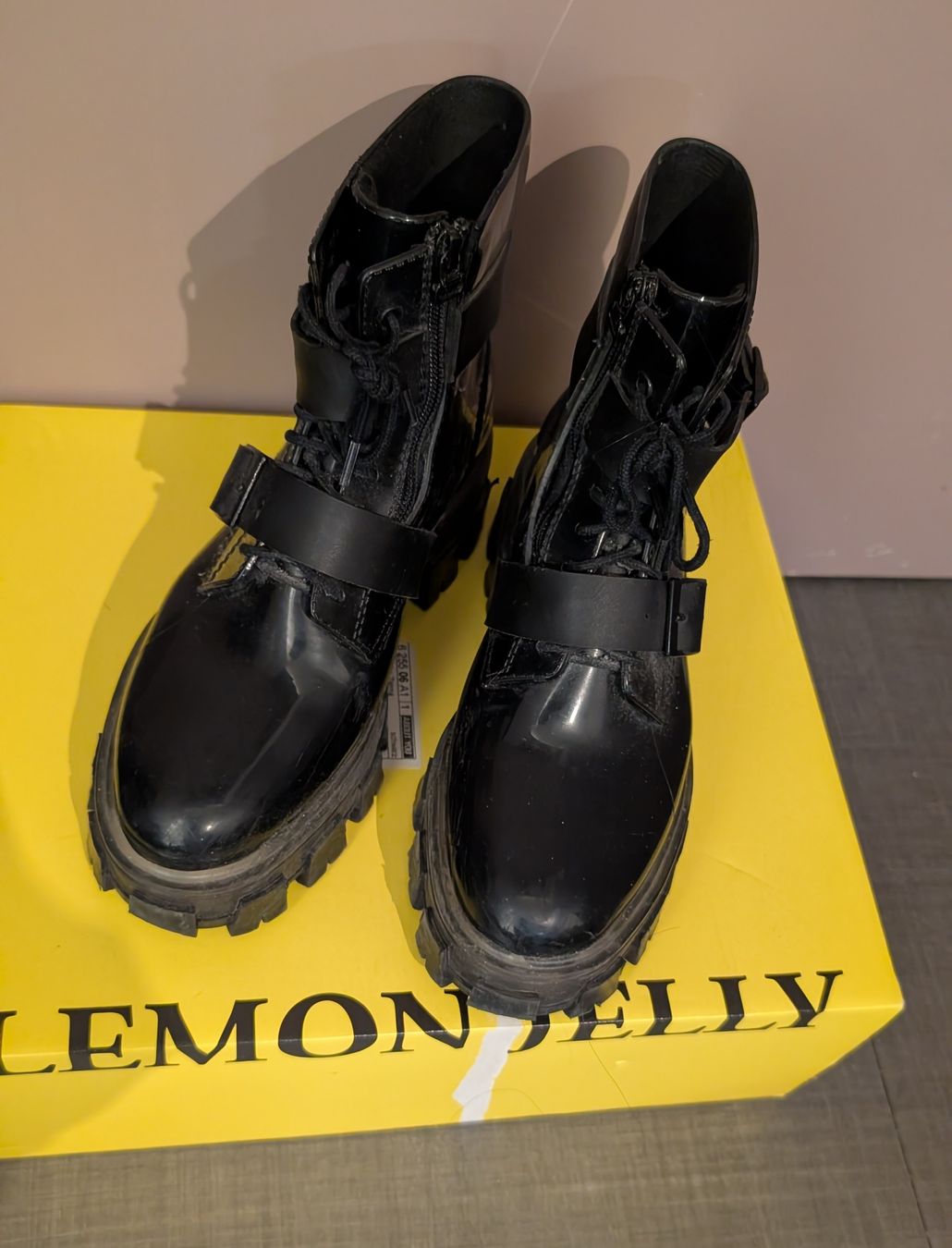 Damenschuhe: Lemon Jelly Zelma Black Rain Boots, Size 39 – Gebraucht aus Meyrin von att_mgj5