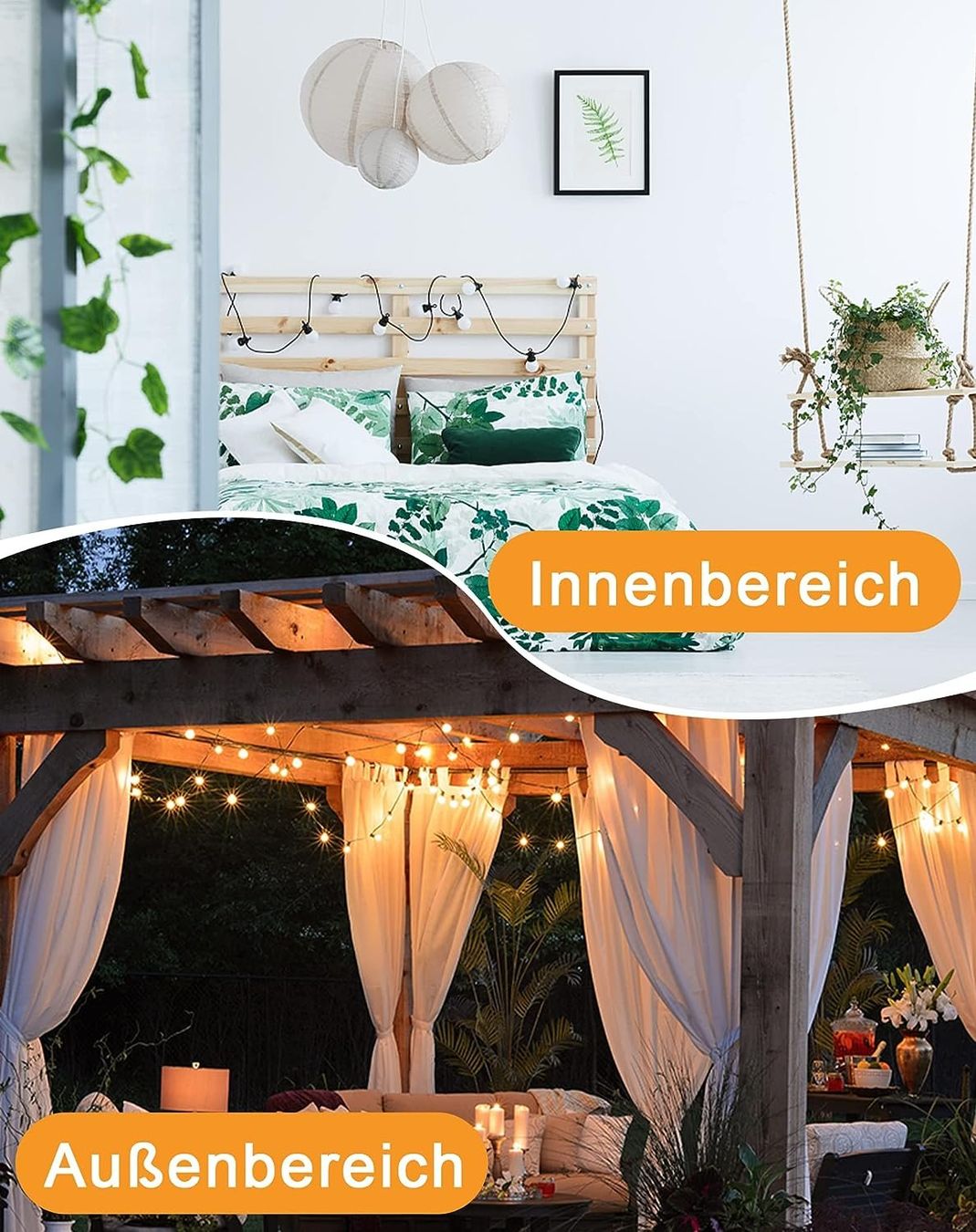 Lichterketten & Leisten: GLÜHBIRNEN LED LICHTERKETTE AUSSEN - 15 METER - 25+2 BIRNEN – Neu und originalverpackt aus Kriens von swissgadget 5