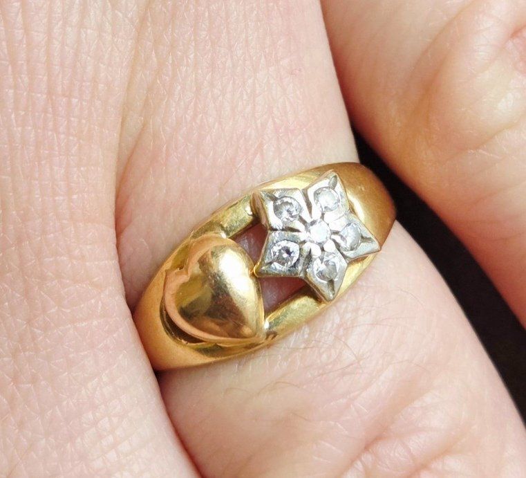 Ringe: Goldring Herz mit Stein Damen Ring elegant – Neu (gemäss Beschreibung) aus Fully von VaneaSelection 3