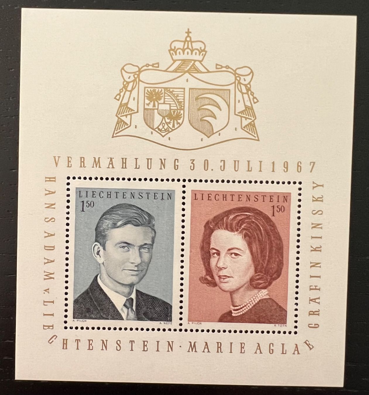 Alle Briefmarken: FL Block 7 von 1967 ** – Gebraucht aus Adliswil von Myxin