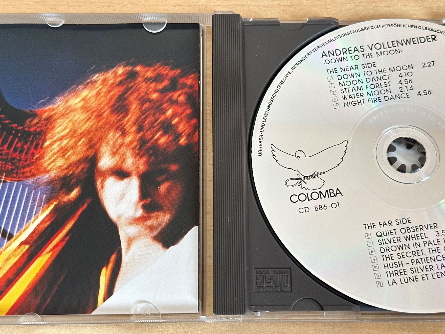 CD: Andreas Vollenweider – Down To The Moon – Usato da Rikon im Tösstal venduto da Alpenmutz 2