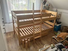 Massivholz Etagenbett Relita (Modellreihe Stefan / Beni)