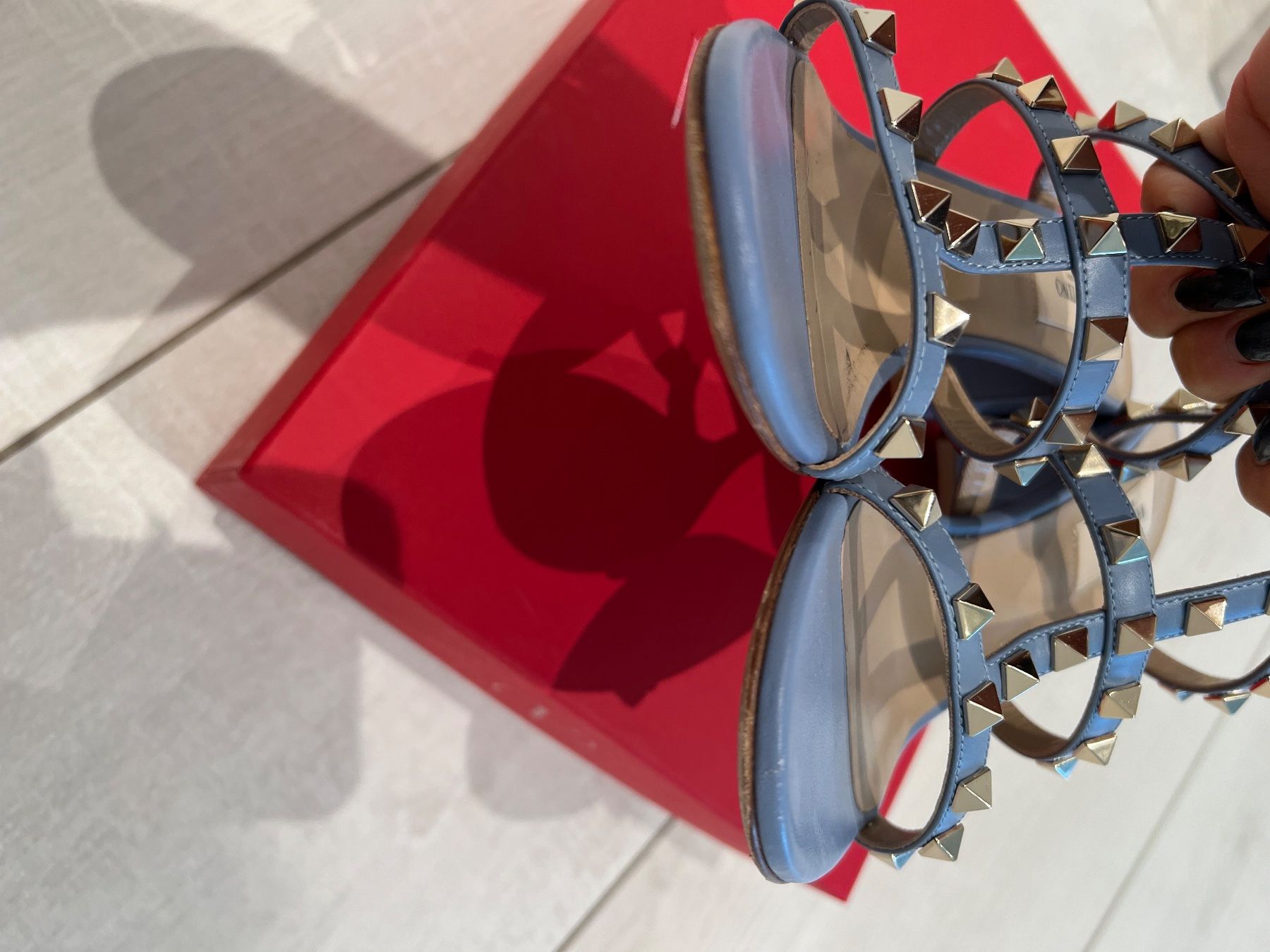Valentino Scarpe da donna: VALENTINO GARAVANI ROCKSTUD MULES BLUE – Nuovo (secondo la descrizione) da RICHTERSWIL venduto da mftjt63 5