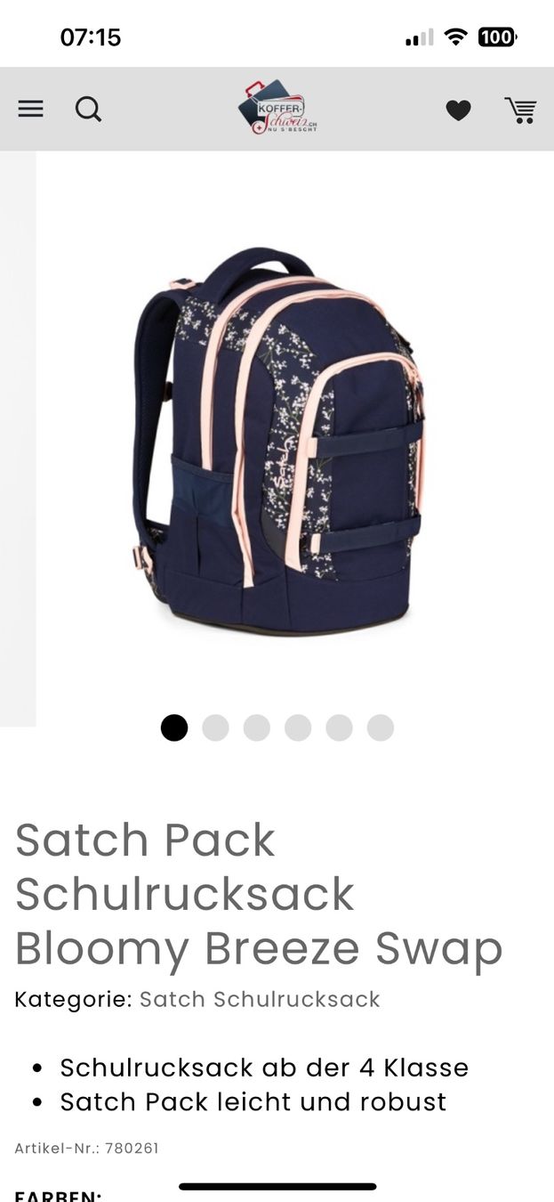Satch Borse & Zaini: Satch Schulrucksack Bloomy Breeze – Usato da Männedorf venduto da karinpersson 4