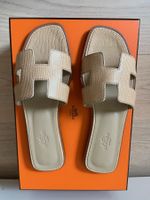 Orig. Hermes Sandalen Oran Lizard  gr 38 NP CHF 3590