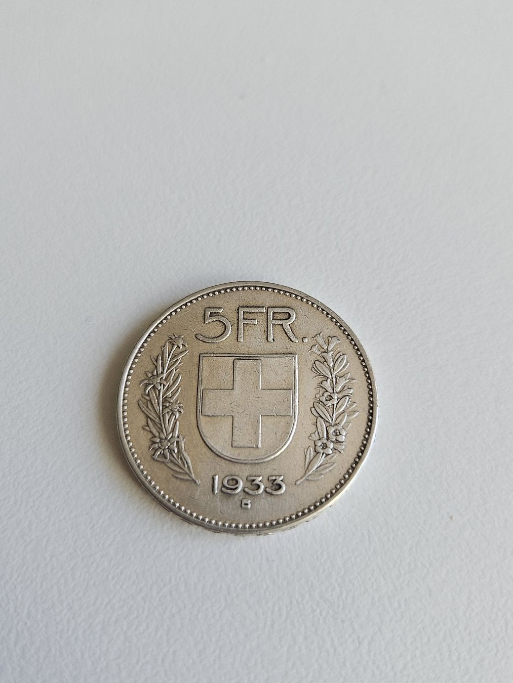 Toutes les monnaies: 5 Frank 1933 – D'occasion à Pfäffikon ZH par Mrt.