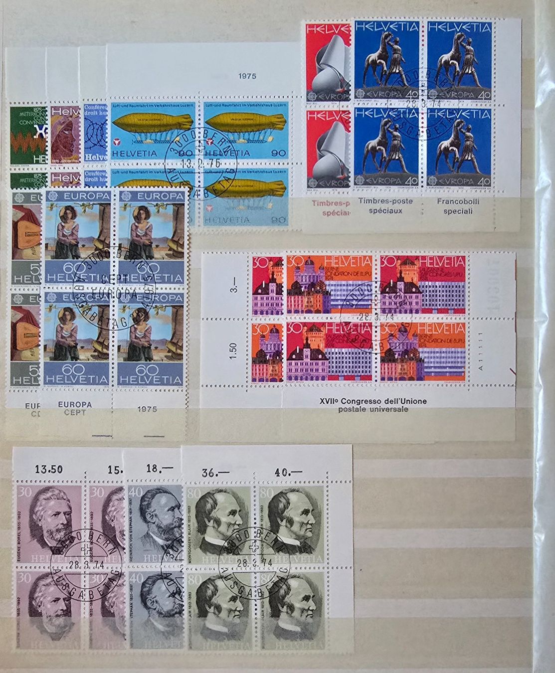 Tous les timbres: Sammlung Viererblocks ET Originalgummi – D'occasion à Duebendorf par Dguguseli 5