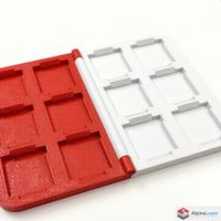 3DS Game Cartridge Holder 3D Printed Red & White