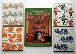 Konvolut von Büchern zum Thema Gastronomie–Handel–Verkehr