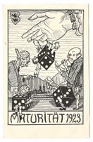 Studentenkarte - Einsiedeln SZ Maturität 1923 - Würfelspiel