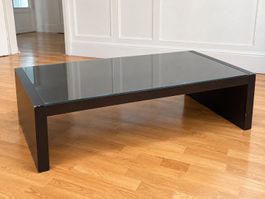 Couchtisch mit Glasplatte – Schwarz