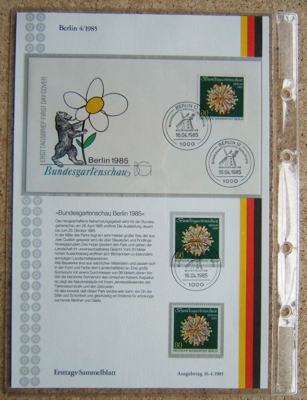 Alle Briefmarken: FDC BERLIN 1985 / ERSTTAGSBLÄTTER SONDERPOSTWERTZEICHEN – Gebraucht aus Brunnen von Nonne04 1