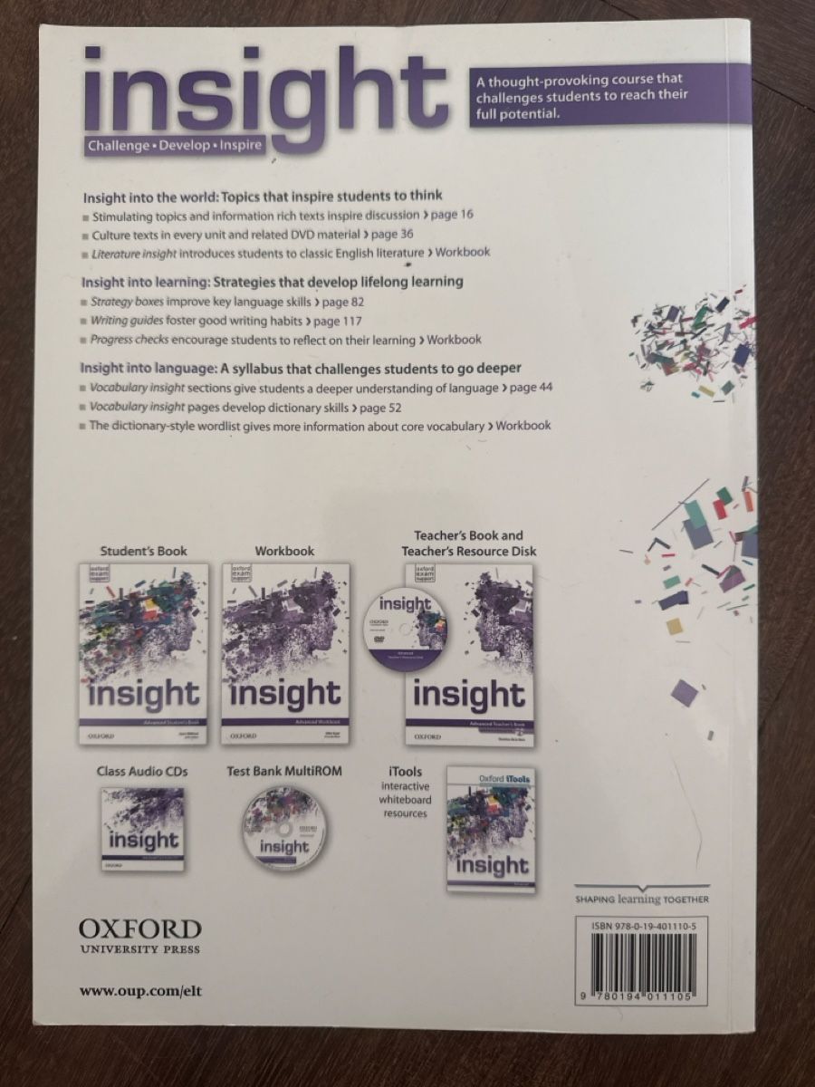 Libri: Insight - Advanced Student’s Book – Nuovo (secondo la descrizione) da Zürich venduto da lin_6878 1