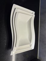 WEISSE PORZELLANPLATTEN SET