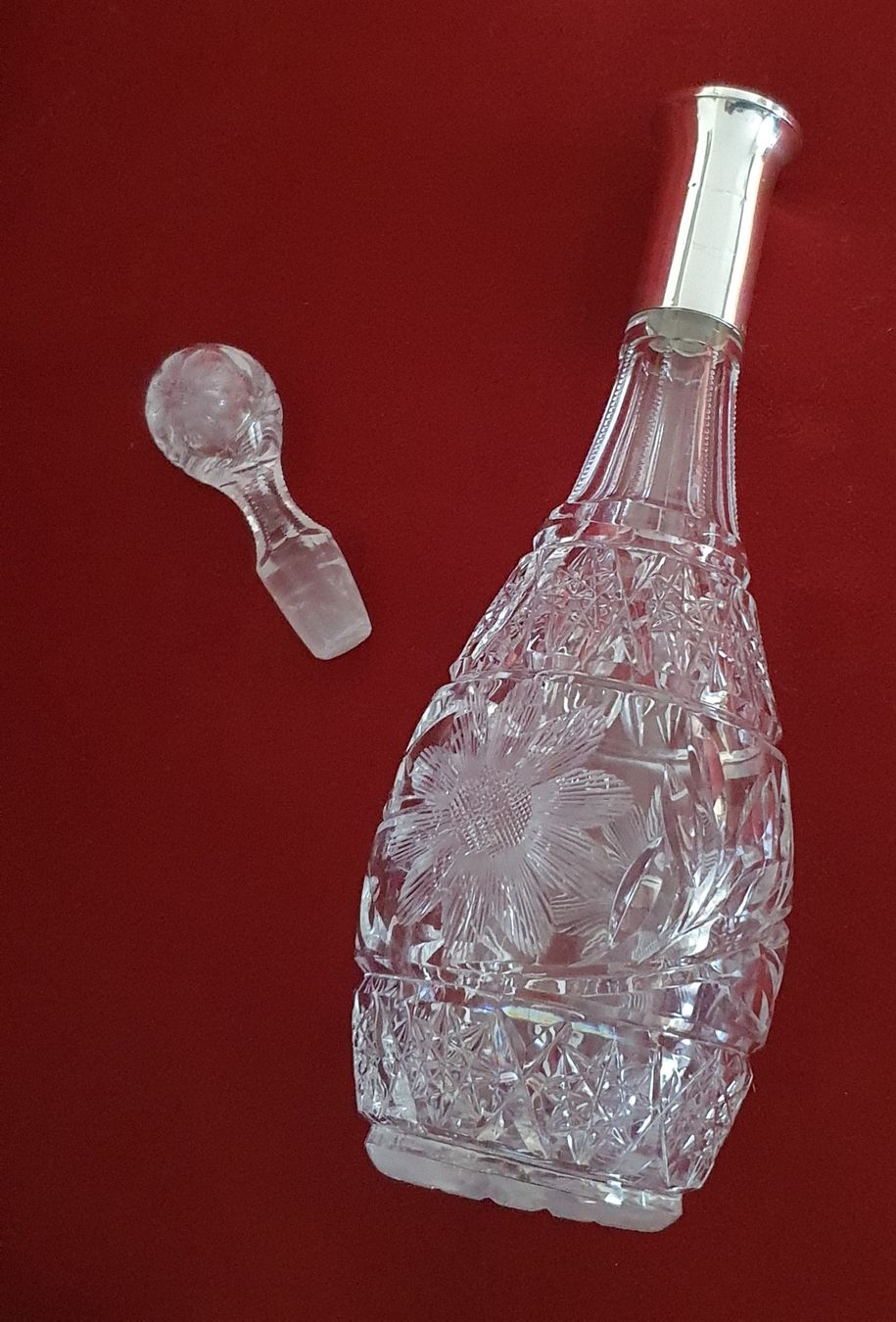 Caraffe: Kristall Karaffe mit 800 Silber Hals  – Usato da Kreuzlingen venduto da Rschweiz1 5