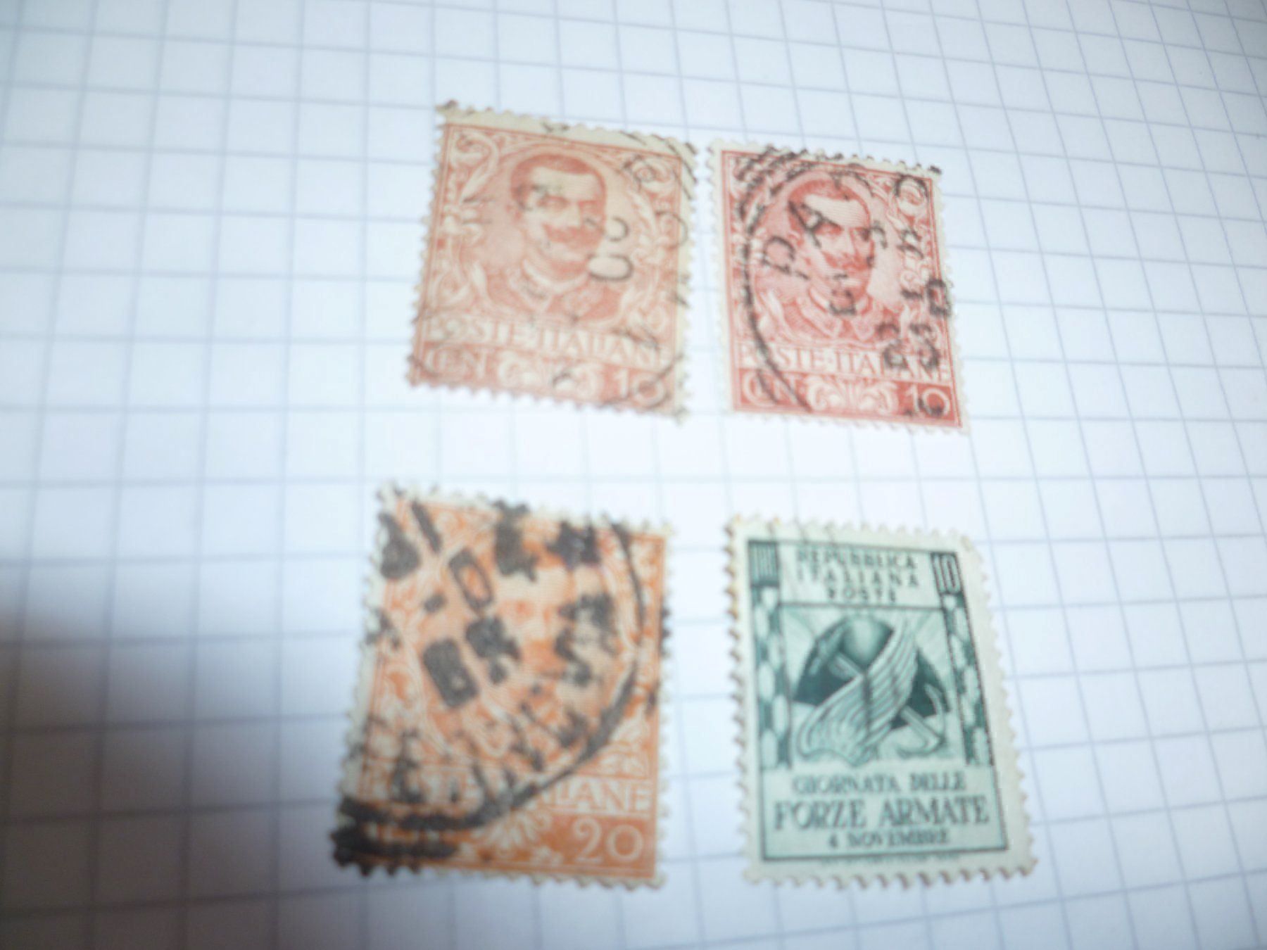 Tutti i francobolli: italien 4 x alte Briefmarken – Usato da Zeiningen venduto da elcanaja 1