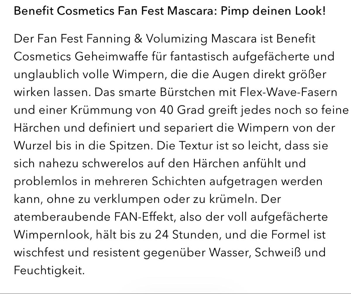 Benefit Make-up: Benefit Fan Fest Mascara Mini – Nuovo (secondo la descrizione) da Baden venduto da Tiffany6878 4