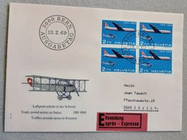 (703) Sehr schöner Brief mit ET-Stempel auf vierer Block