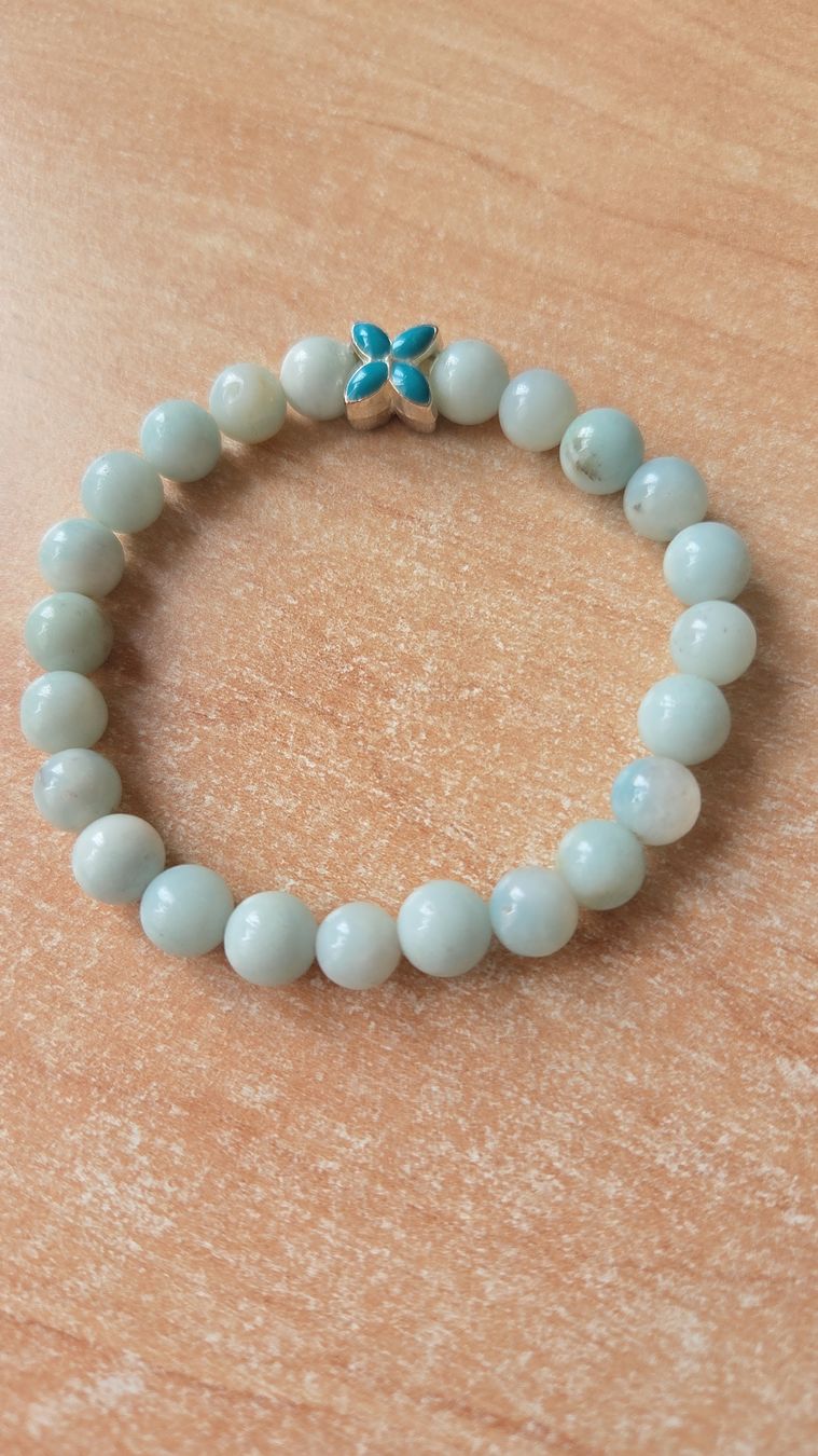 Bracciali & Braccialetti: Amazonit Elastarmband 18cm Neu  – Nuovo (secondo la descrizione) da Winterthur venduto da katzen07