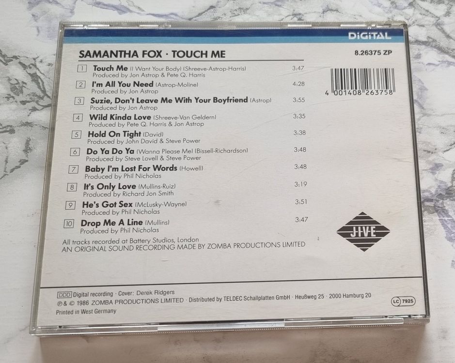 cd SAMANTHA FOX - Touch Me - 1986 (Gebraucht) in Fribourg für CHF 1 ...