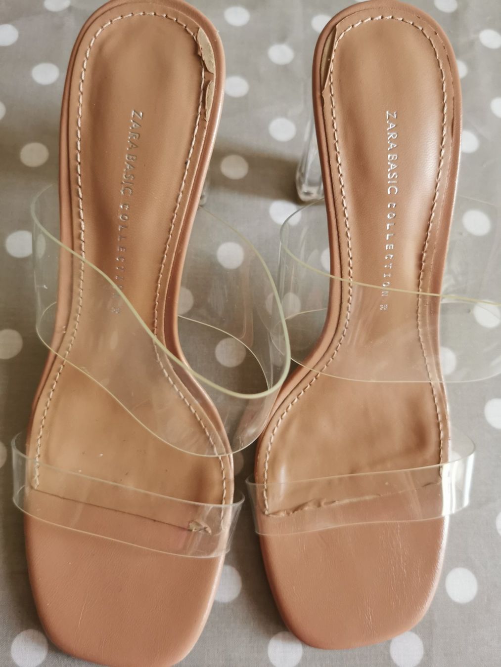 Zara Scarpe da donna: Zara Basic Collection Sandalen, Grösse 38, Transparent – Usato da Genève venduto da GVMaam