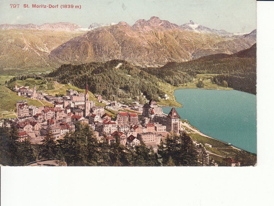 Cartoline postali: St. Moritz-Dorf 1909 – Usato da Bürglen TG venduto da StampGraf