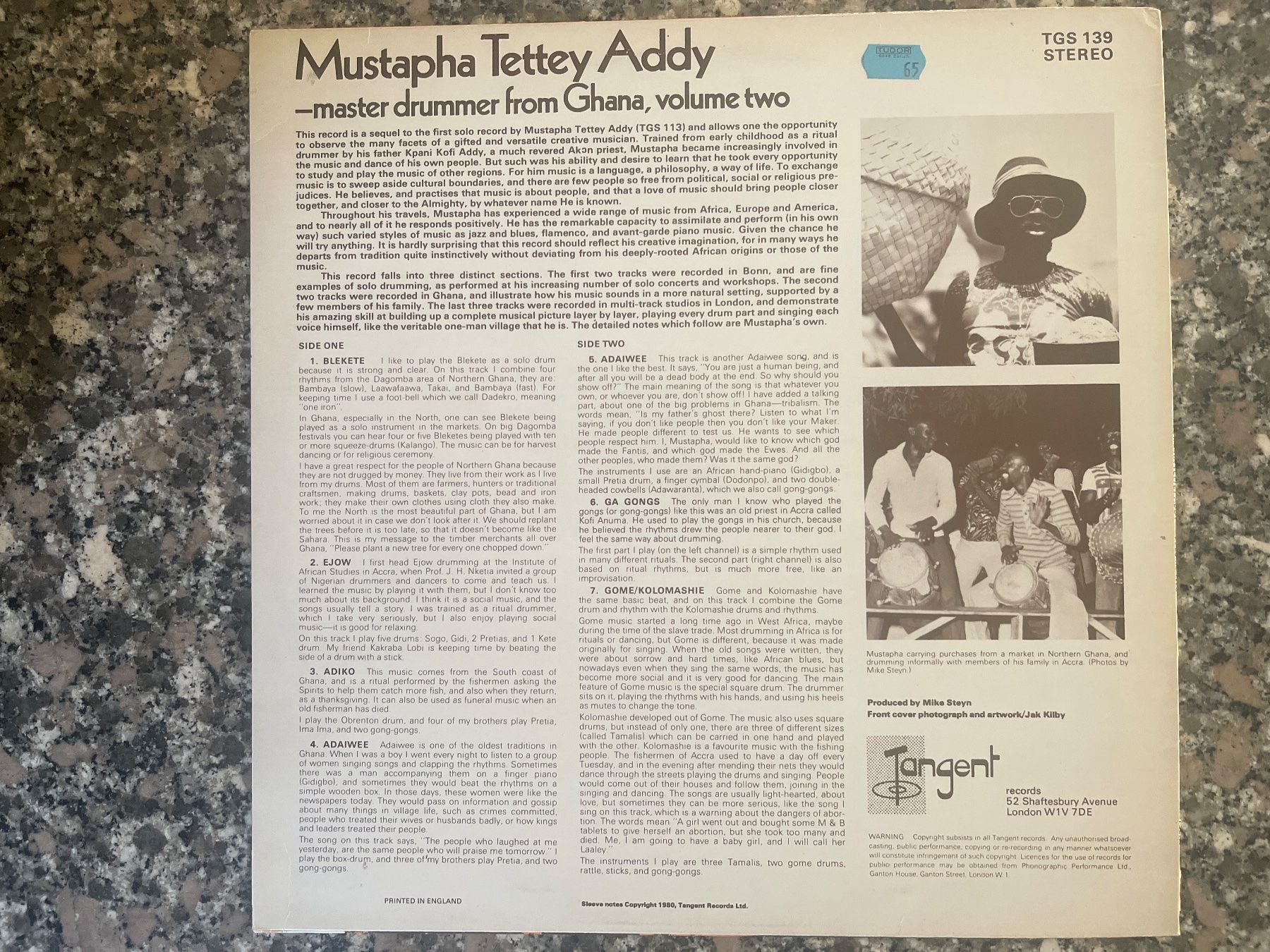 Dischi in vinile: S1598/Mustapha Tettey Addy – Usato da Frutigen venduto da Philippe_jsp 1