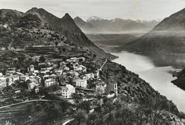 Grosse Fotokarte (15 x 21 cm) - Brè Paese, Lugano, Porlezza