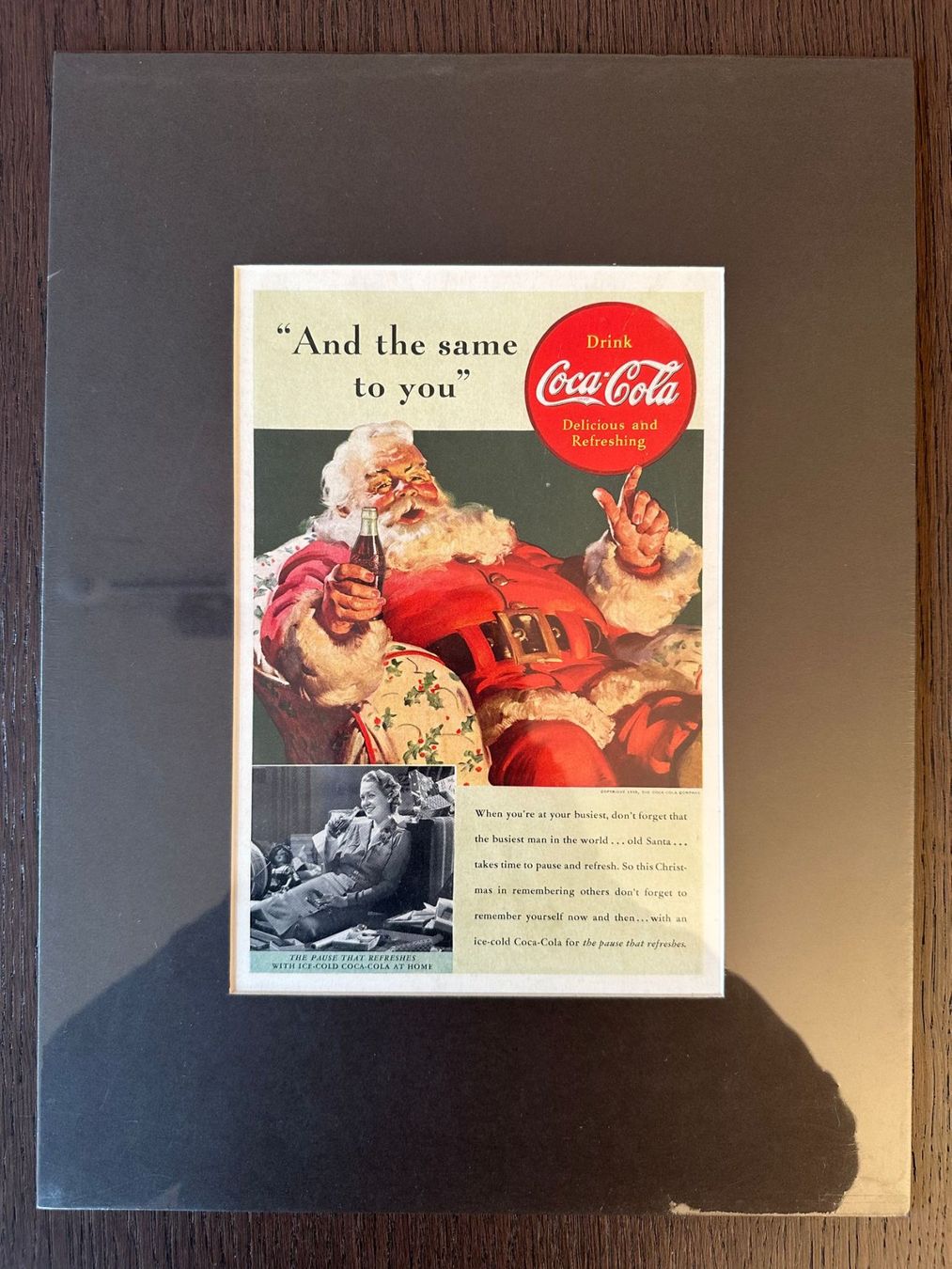Poster & Bilder: Originale Werbeanzeige Coca Cola mit Santa Claus – Neu und originalverpackt aus Wetzikon ZH von LoremIpsumDolorSit