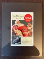 Originale Werbeanzeige Coca Cola mit Santa Claus