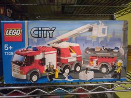 LEGO City 7239 Camion de Pompier avec Remorque - neuf