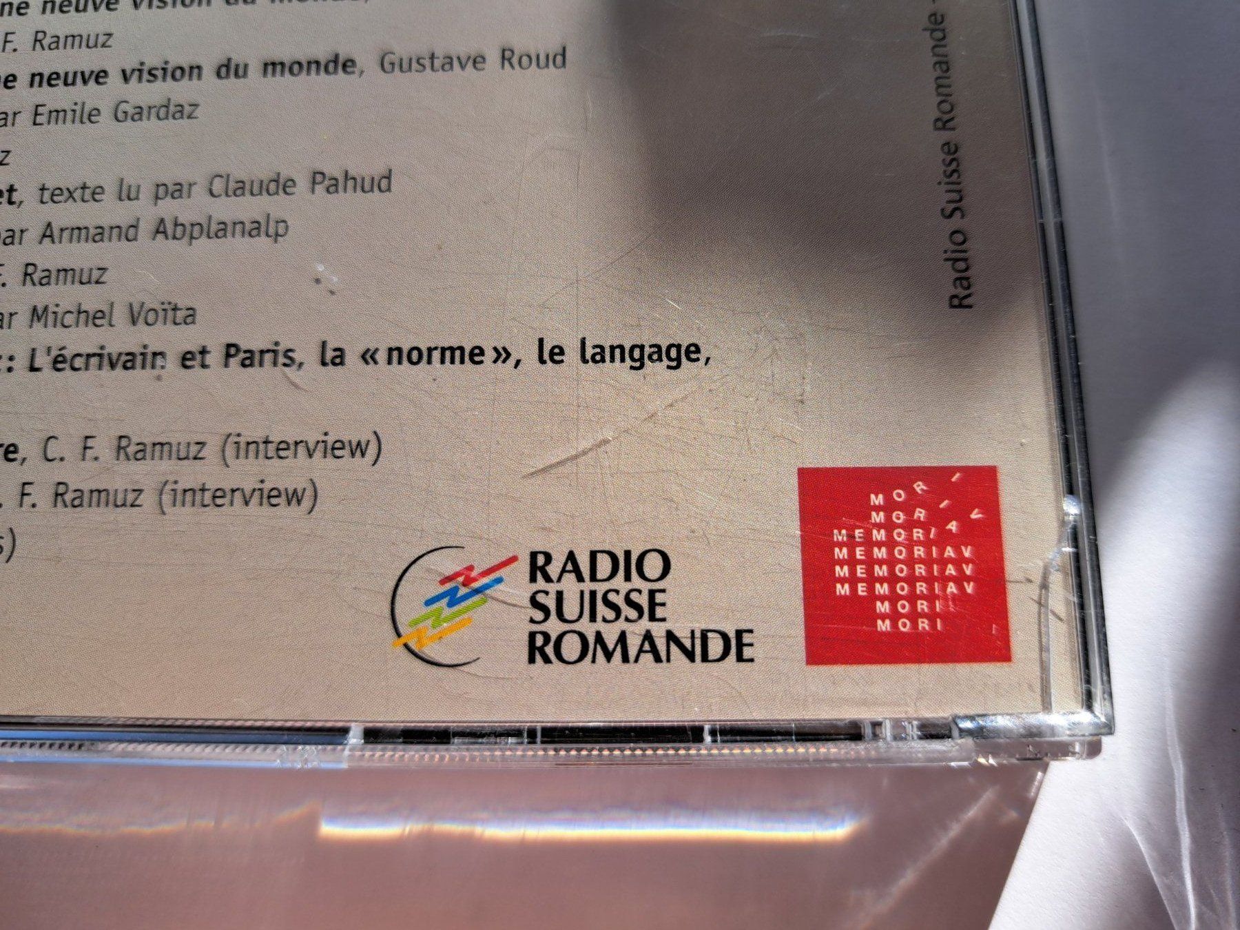 CD: Cd Charles - Ferdinand Ramuz Cd Audio RSR  – Usato da Pully venduto da bro_n52j 2