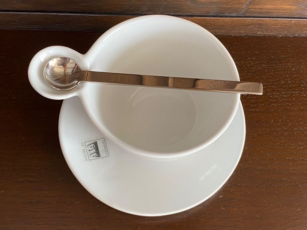 Spezielle Capuccino-Tasse mit Löffel neu und unbenutzt (Neu (gemäss ...