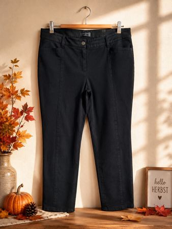 🍁 Gerry Weber Slim Fit Hose Gr. 48 Schwarz 🍁 wie neu