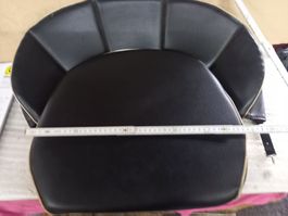 Sitzkissen schwarz mit Rücken 15 cm