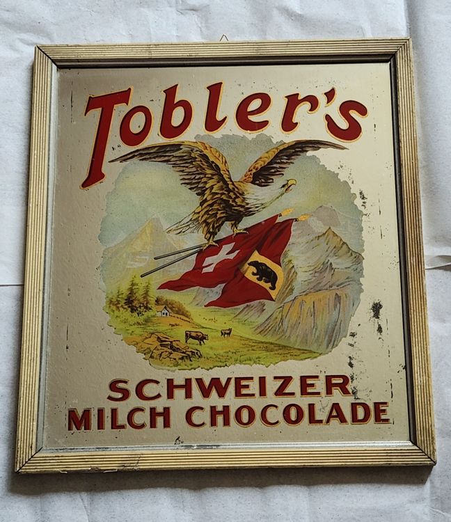 TOBLER&amp;#39;S Schweizer Chocolade Spiegel, kein Emailschild (Gebraucht) in ...