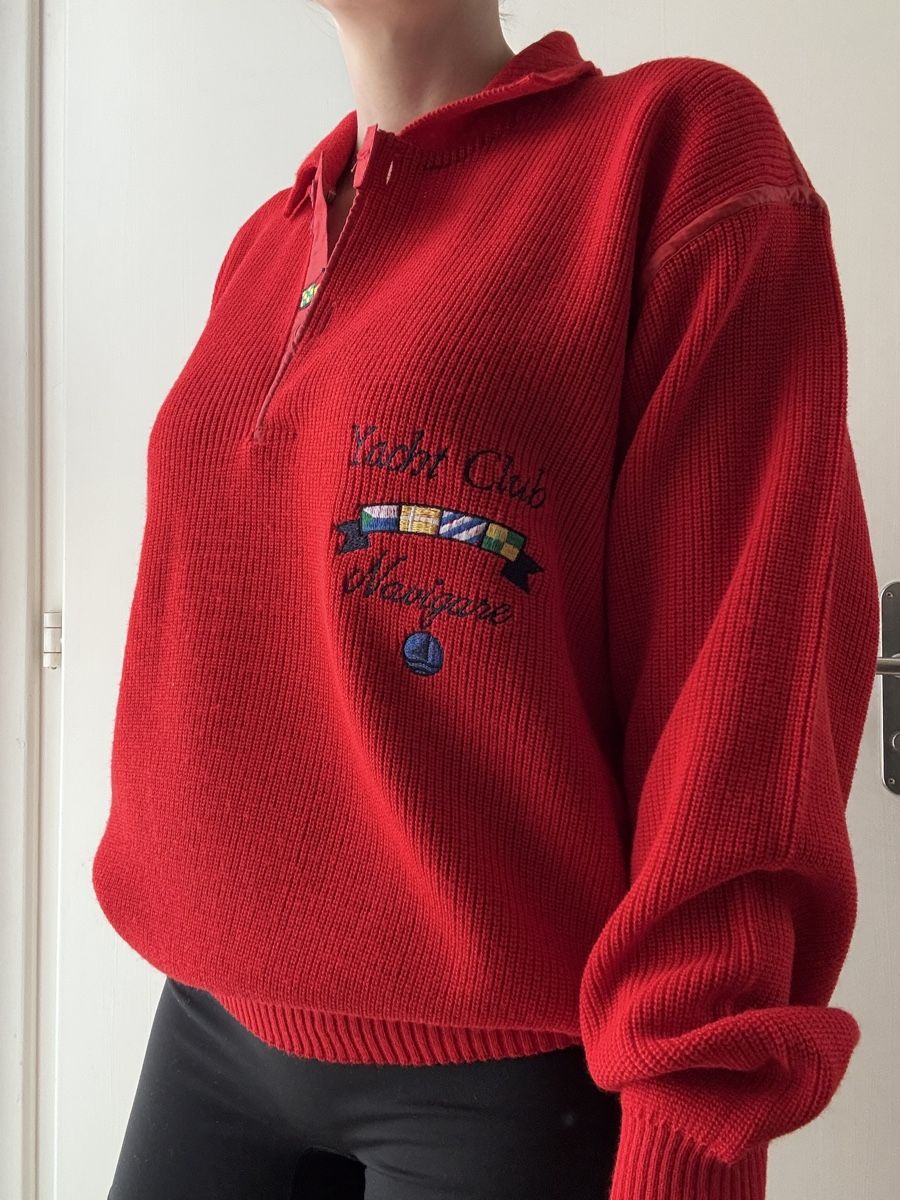 Pullover & Sweatshirts: Vintage Yacht Club Pullover, L – Gebraucht aus Glarus von big.bear