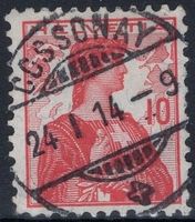 COSSONAY 24.I.14 - Vollstempel auf Helvetia Brustbild