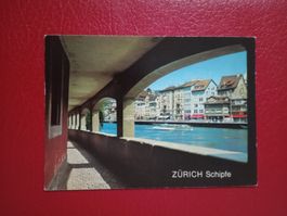 AK Zürich bei der Schipfe Personenboot Blick Limmatquai