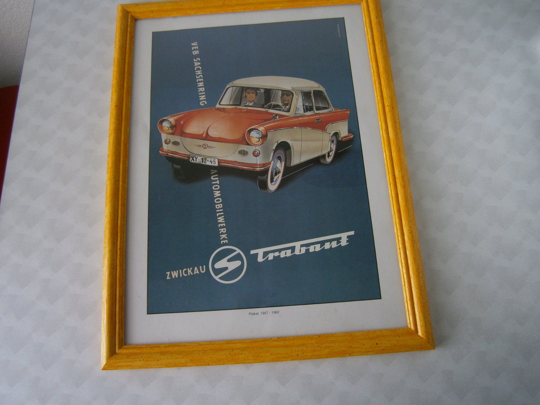 Foto & Immagini: Trabant Werbeplakat gerahmt – Usato da Schwarzenburg venduto da lore09