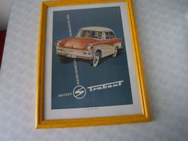 Trabant Werbeplakat gerahmt