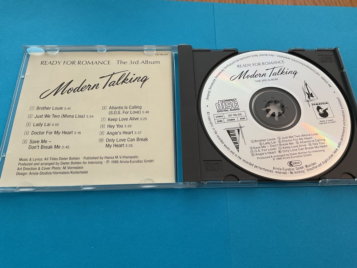 CD: Modern Talking - Ready For Romance - CD Album 1986 – Usato da Steinach venduto da Quarkie 1