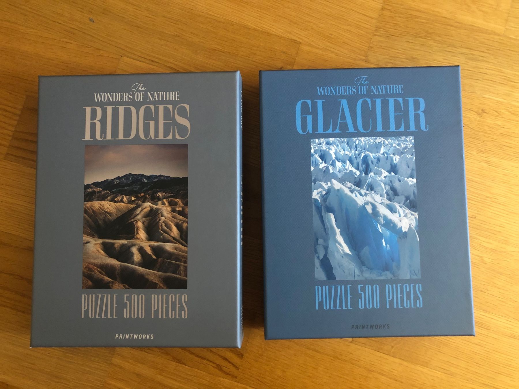 Puzzle: 2er Set Puzzle Printworks 500 Teile "Ridges" & "Glacier" – Usato da Solothurn venduto da alinamaeva